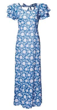 Pink City Prints Tuckernuck Sky Wallflower Seville Midi Dress Blue Floral S